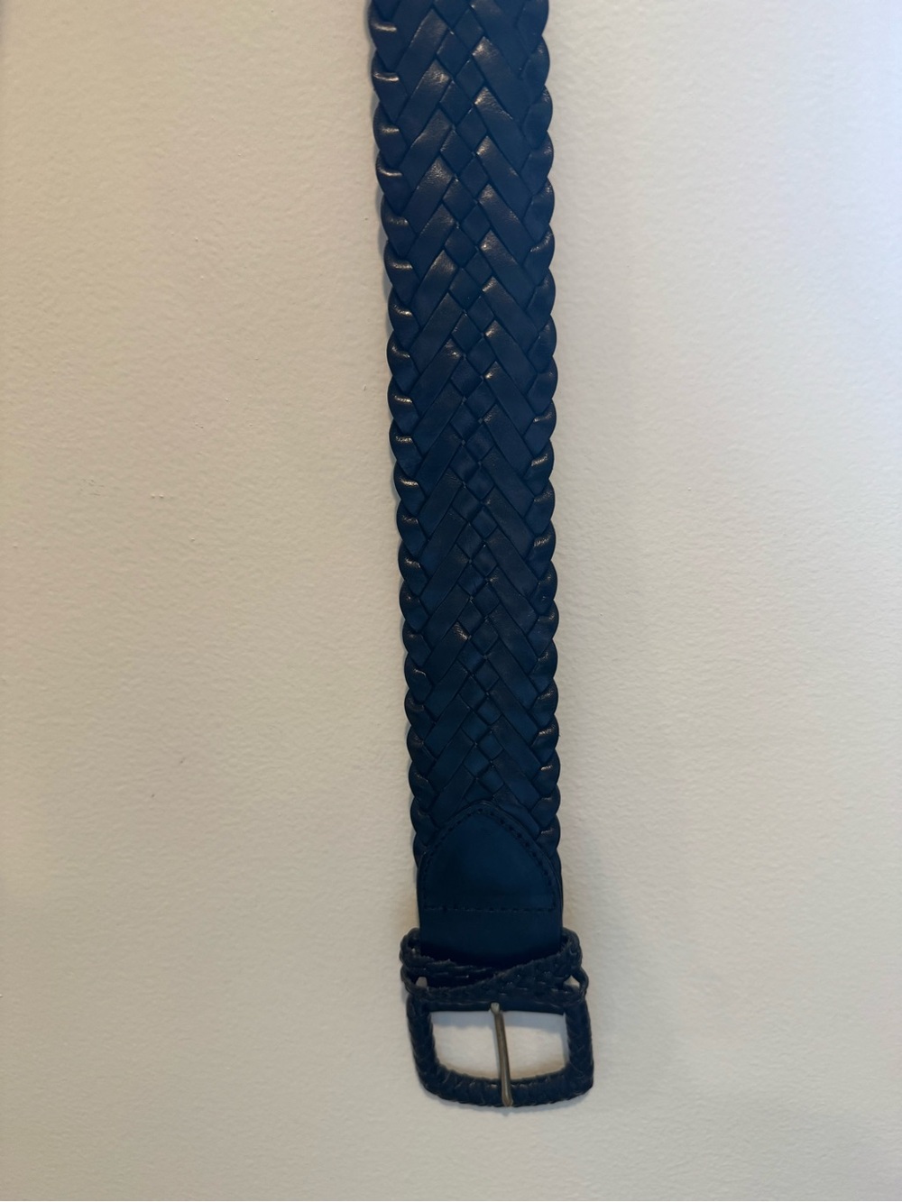 Nordstrom Black Braided Woven Leather Belt Handmade in Turkey Size S NWOT